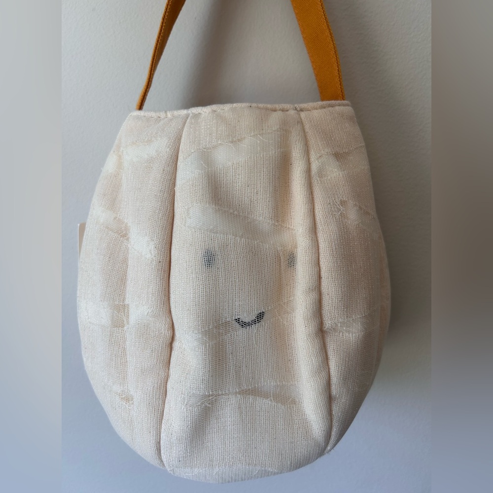 Zara Cream Kids Bag with Yellow Strap